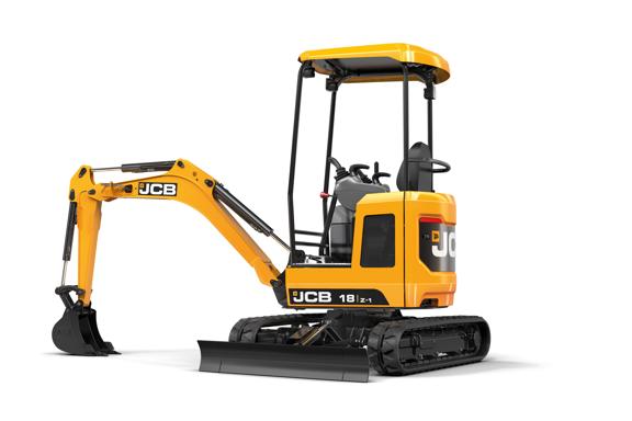 JCB 18z mini excavator clear cut